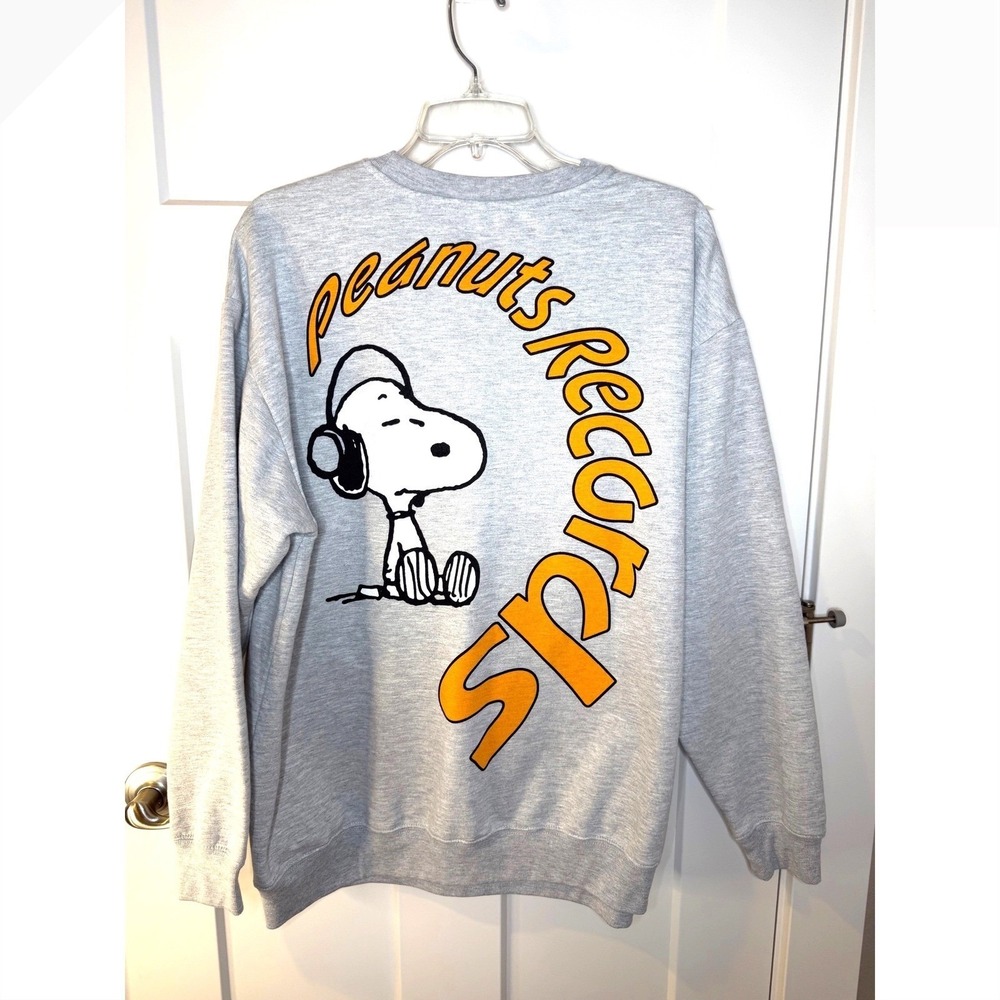Peanuts Records Snoopy Joe Cool Graphic Sweatshirt Gray XL Freeze 2024 Unisex - Picture 4 of 9